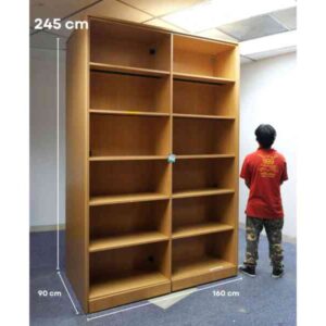 ตู้ไม้เก็บเอกสาร ใบสูงใหญ่ 2 ฝั่ง 6 ชั้น (รวม 2 ฝั่ง = 24 ช่องวางเอกสาร) (1)