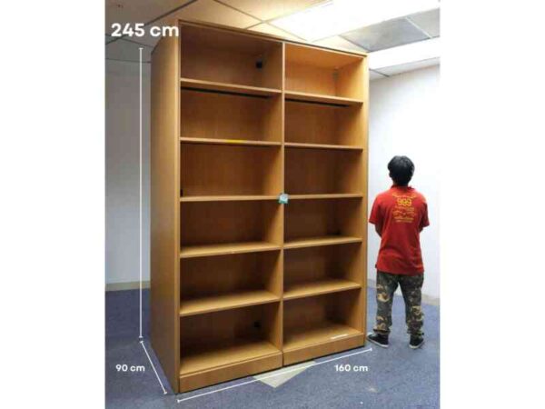 ตู้ไม้เก็บเอกสาร ใบสูงใหญ่ 2 ฝั่ง 6 ชั้น (รวม 2 ฝั่ง = 24 ช่องวางเอกสาร) (1)